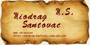 Miodrag Santovac vizit kartica
